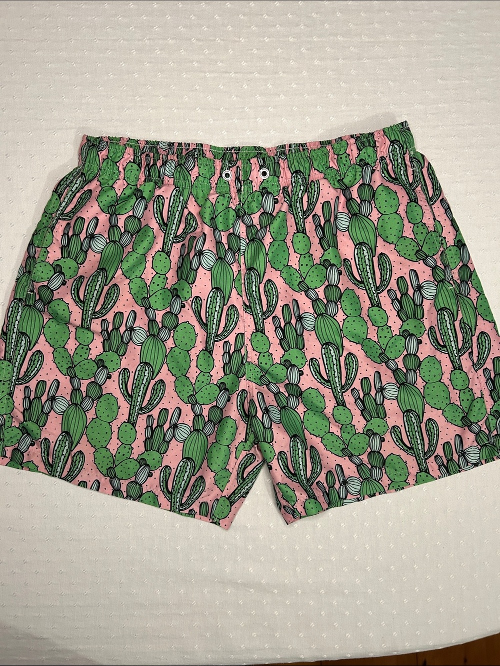 Men's Xl Boardies apparel Pink Cactus Print Swim Trunks